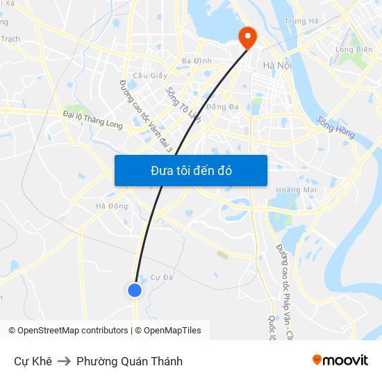 Cự Khê to Phường Quán Thánh map