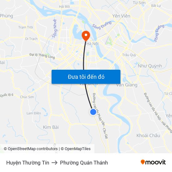 Huyện Thường Tín to Phường Quán Thánh map