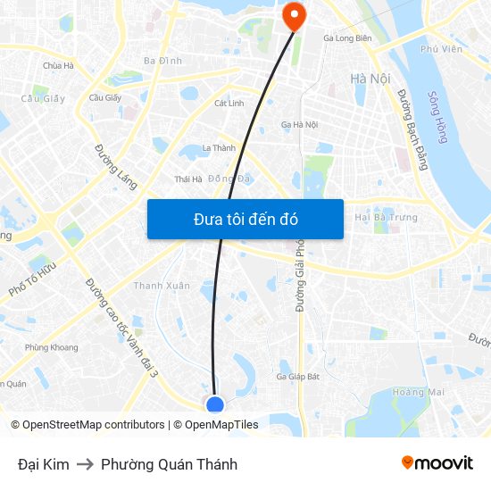 Đại Kim to Phường Quán Thánh map