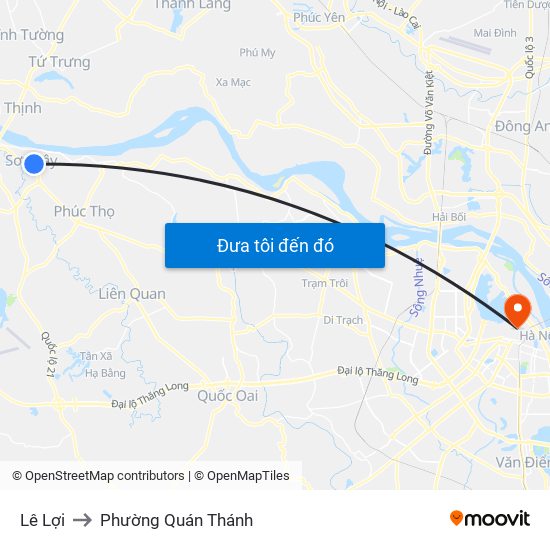 Lê Lợi to Phường Quán Thánh map