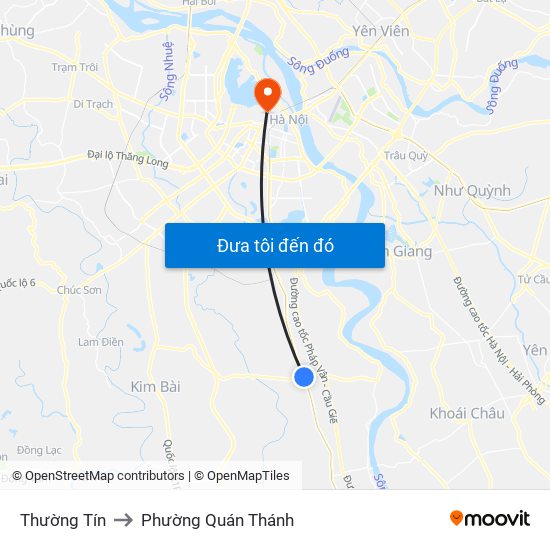 Thường Tín to Phường Quán Thánh map