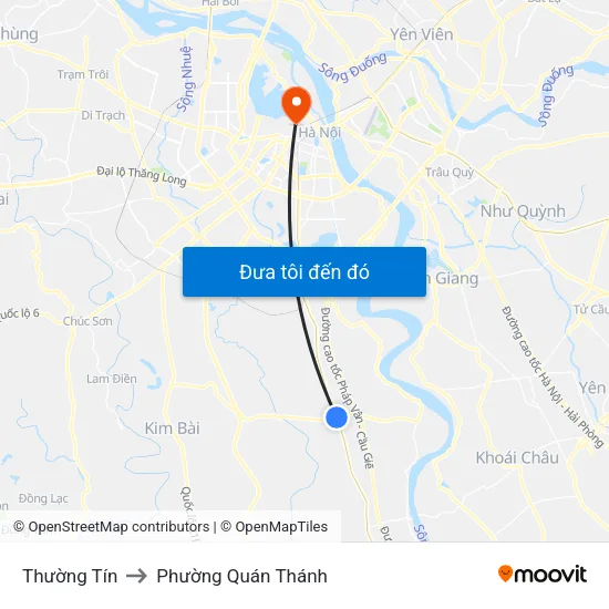 Thường Tín to Phường Quán Thánh map