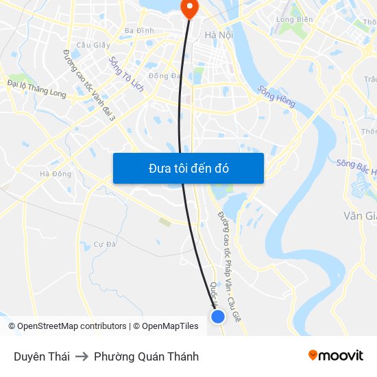 Duyên Thái to Phường Quán Thánh map