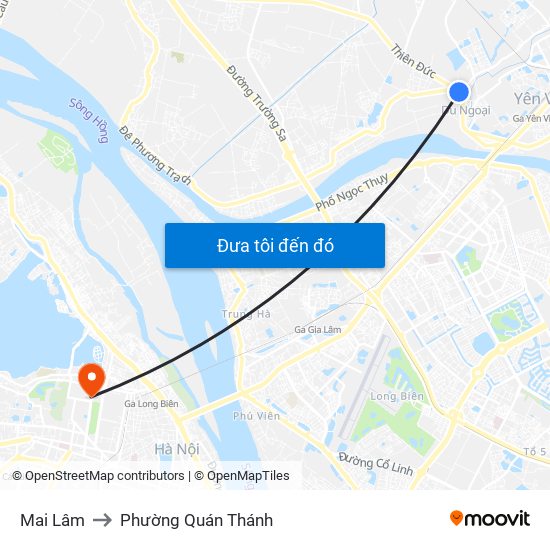 Mai Lâm to Phường Quán Thánh map