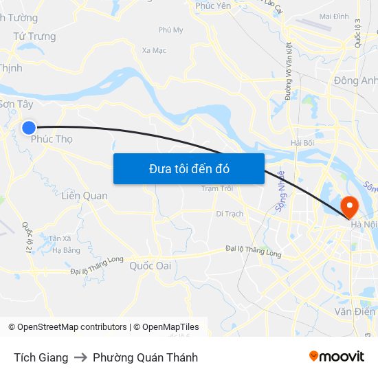 Tích Giang to Phường Quán Thánh map