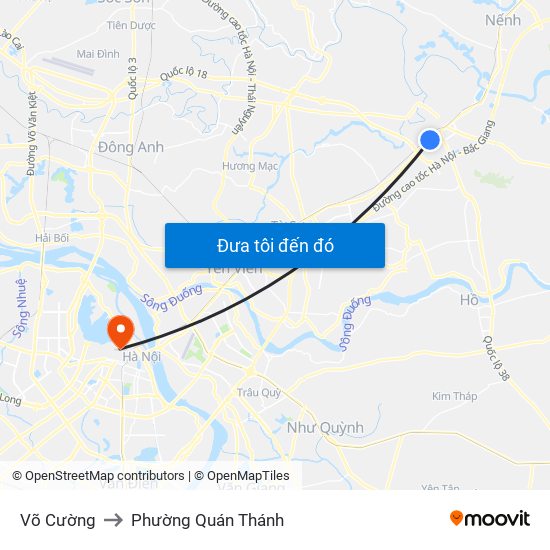 Võ Cường to Phường Quán Thánh map