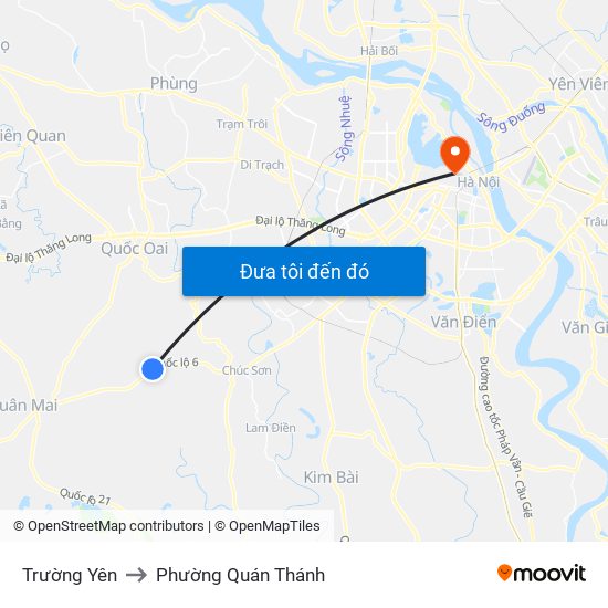 Trường Yên to Phường Quán Thánh map