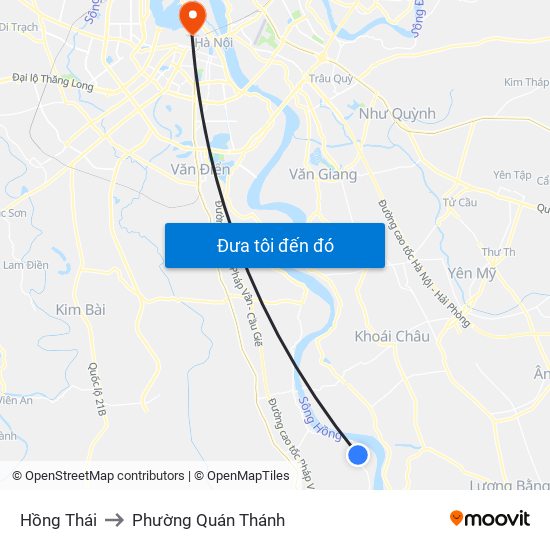 Hồng Thái to Phường Quán Thánh map