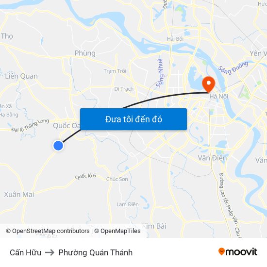 Cấn Hữu to Phường Quán Thánh map