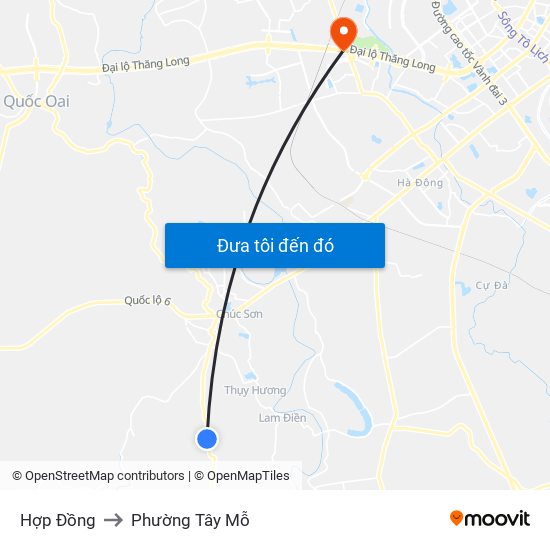 Hợp Đồng to Phường Tây Mỗ map