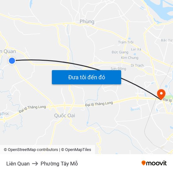 Liên Quan to Phường Tây Mỗ map