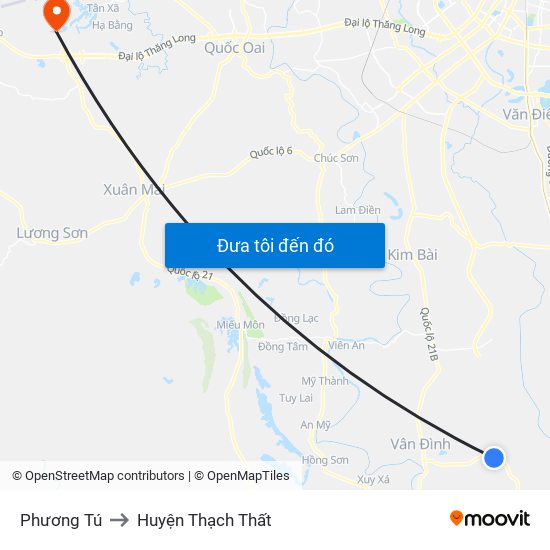 Phương Tú to Huyện Thạch Thất map