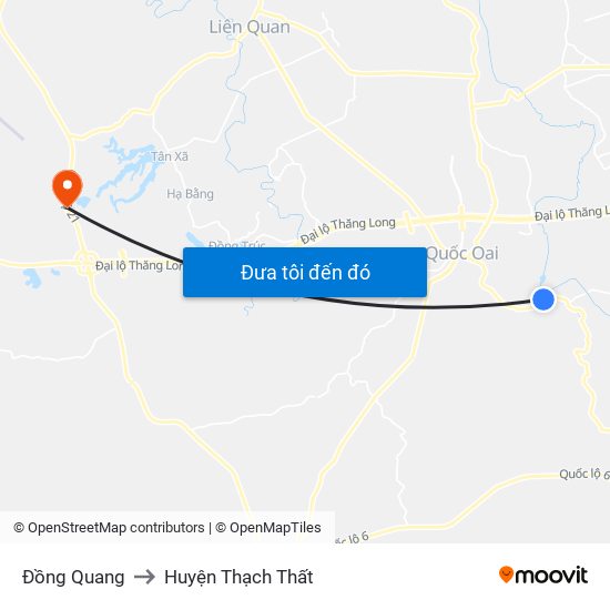 Đồng Quang to Huyện Thạch Thất map