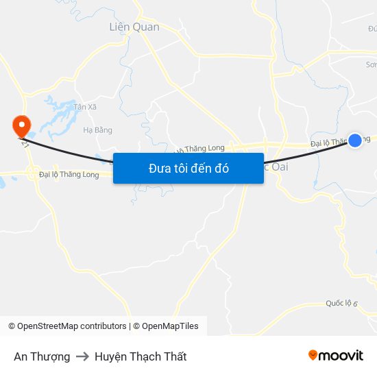 An Thượng to Huyện Thạch Thất map