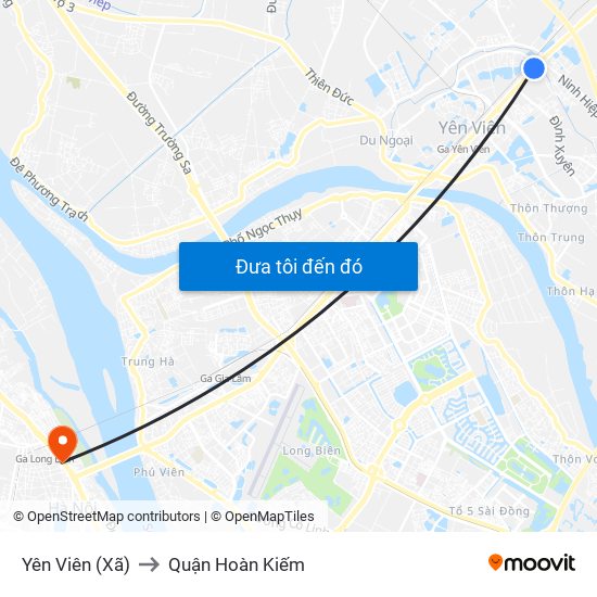 Yên Viên (Xã) to Quận Hoàn Kiếm map