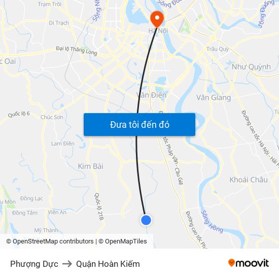 Phượng Dực to Quận Hoàn Kiếm map