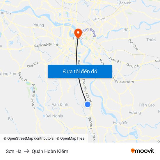 Sơn Hà to Quận Hoàn Kiếm map