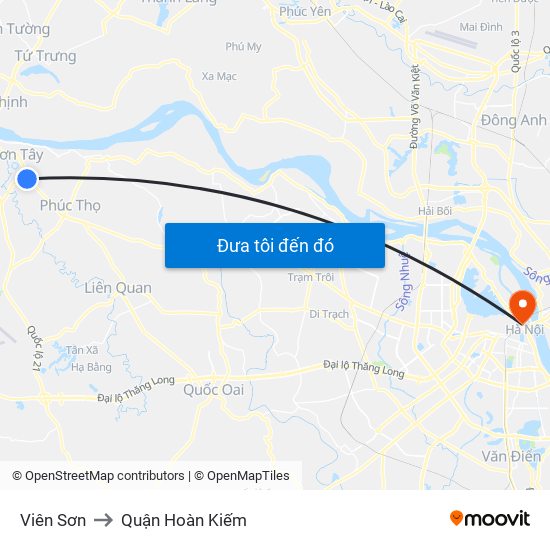 Viên Sơn to Quận Hoàn Kiếm map