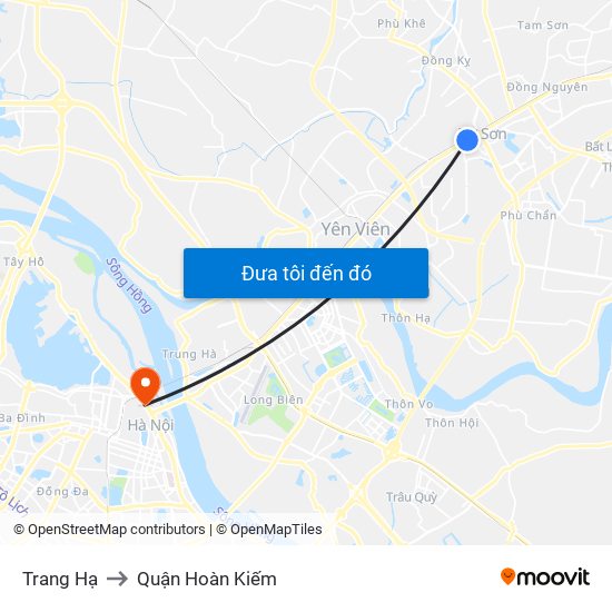 Trang Hạ to Quận Hoàn Kiếm map