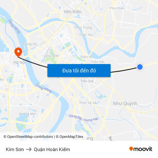 Kim Sơn to Quận Hoàn Kiếm map