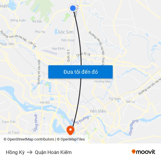 Hồng Kỳ to Quận Hoàn Kiếm map