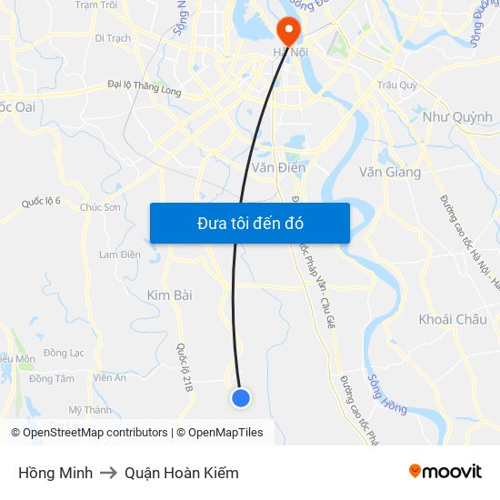 Hồng Minh to Quận Hoàn Kiếm map