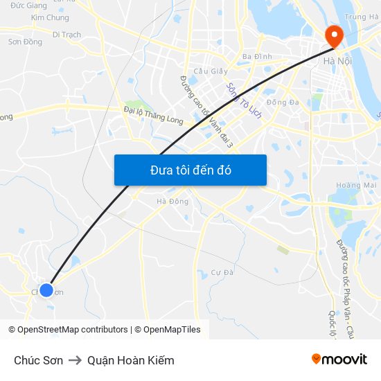 Chúc Sơn to Quận Hoàn Kiếm map