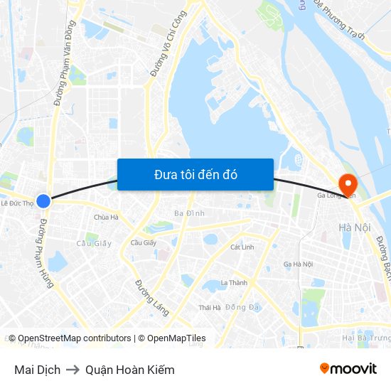 Mai Dịch to Quận Hoàn Kiếm map