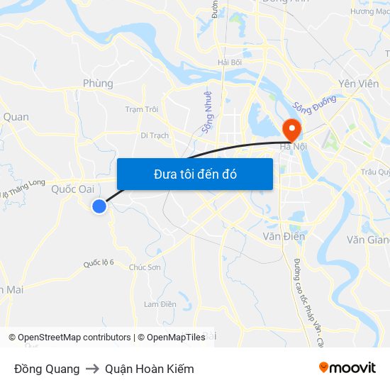 Đồng Quang to Quận Hoàn Kiếm map