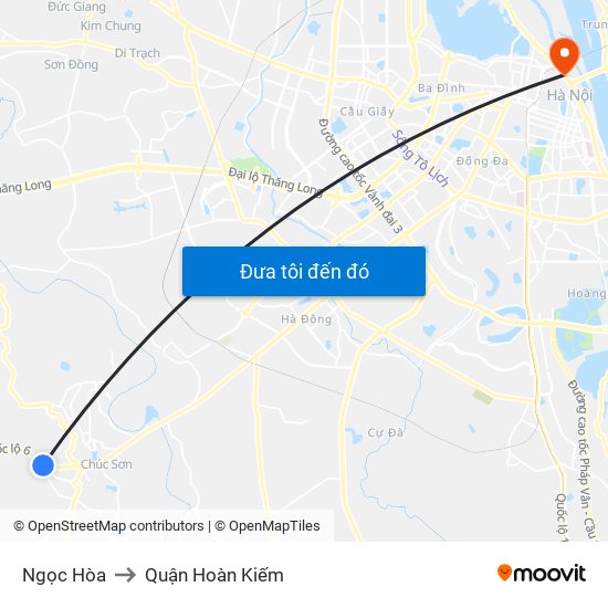 Ngọc Hòa to Quận Hoàn Kiếm map