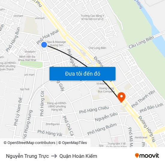 Nguyễn Trung Trực to Quận Hoàn Kiếm map