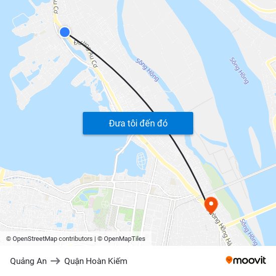 Quảng An to Quận Hoàn Kiếm map