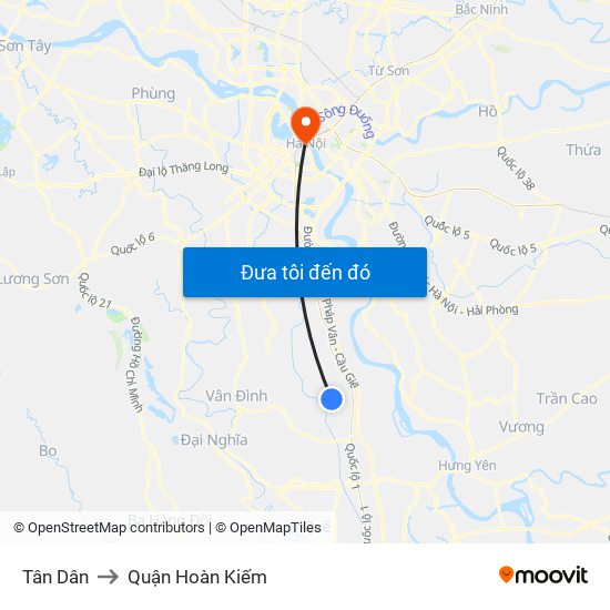 Tân Dân to Quận Hoàn Kiếm map