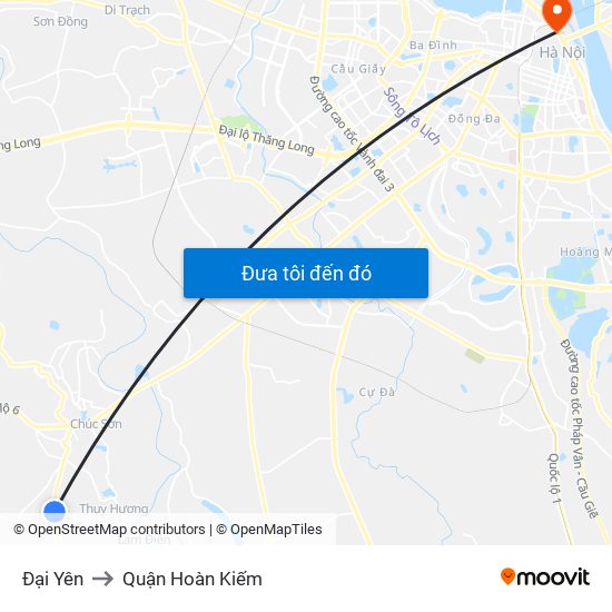 Đại Yên to Quận Hoàn Kiếm map