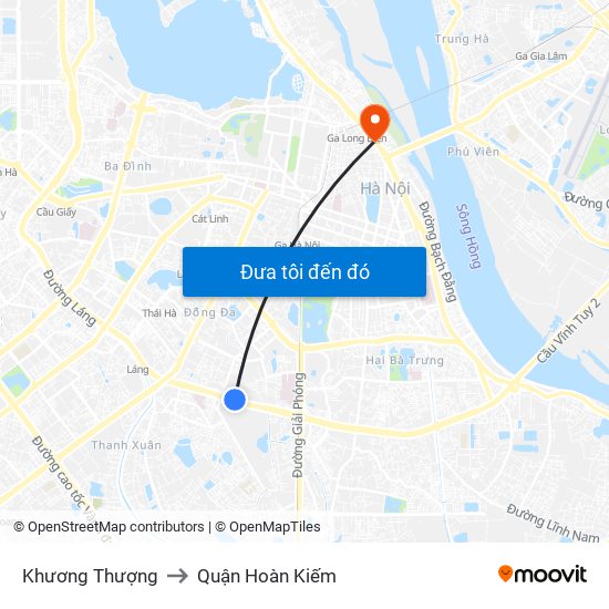 Khương Thượng to Quận Hoàn Kiếm map