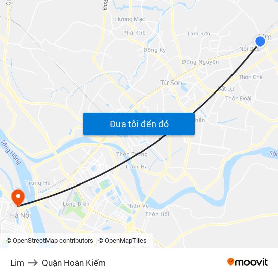 Lim to Quận Hoàn Kiếm map