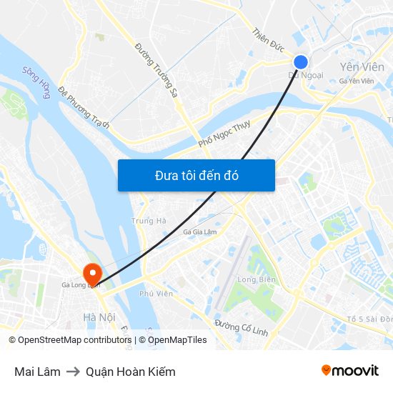 Mai Lâm to Quận Hoàn Kiếm map