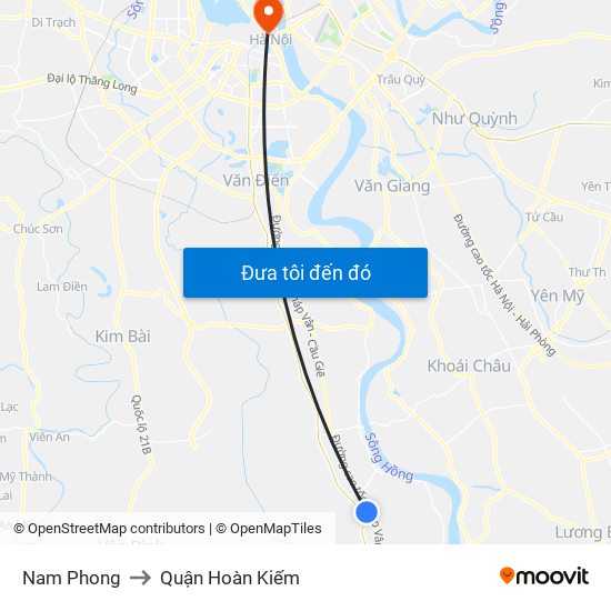 Nam Phong to Quận Hoàn Kiếm map