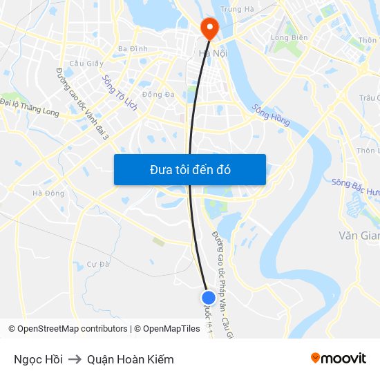 Ngọc Hồi to Quận Hoàn Kiếm map