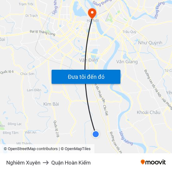 Nghiêm Xuyên to Quận Hoàn Kiếm map