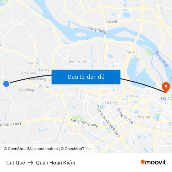 Cát Quế to Quận Hoàn Kiếm map