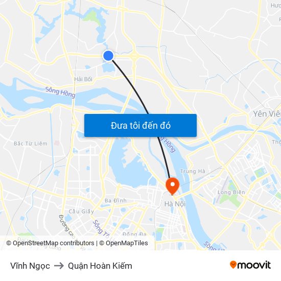 Vĩnh Ngọc to Quận Hoàn Kiếm map