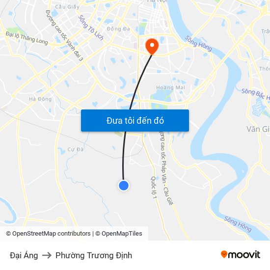 Đại Áng to Phường Trương Định map