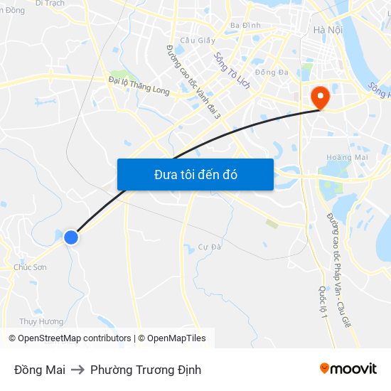 Đồng Mai to Phường Trương Định map