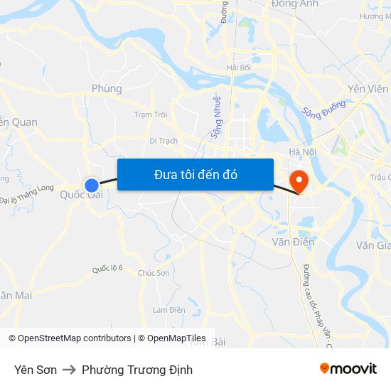 Yên Sơn to Phường Trương Định map