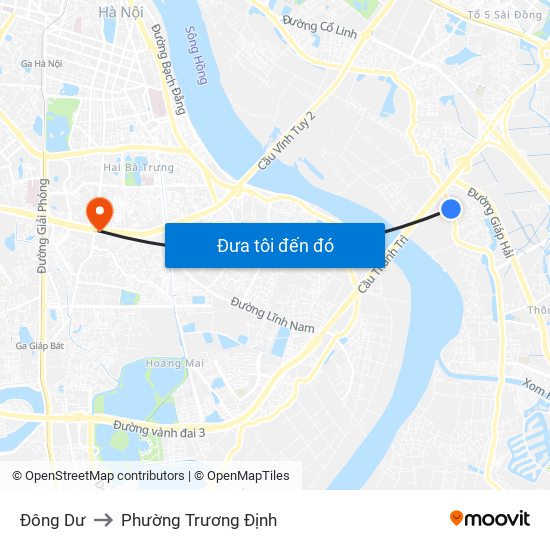 Đông Dư to Phường Trương Định map