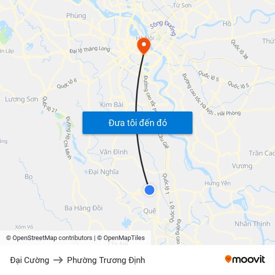 Đại Cường to Phường Trương Định map