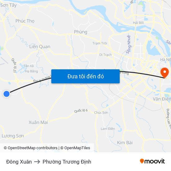 Đông Xuân to Phường Trương Định map