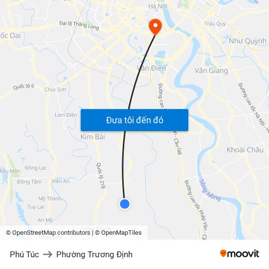Phú Túc to Phường Trương Định map