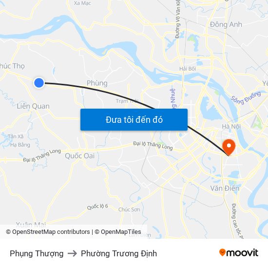 Phụng Thượng to Phường Trương Định map